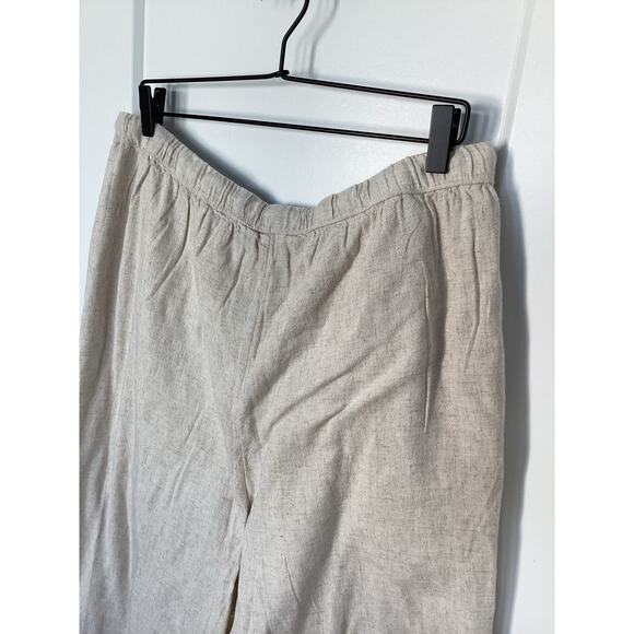 NWT American Eagle Women's Elastic Waist Drawstring Wide Leg Pants Beige Size XL - Picture 6 of 11